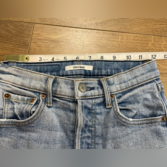 GRLFRND Karolina Cross Your Mind Denim Designer Jeans Slim Size 23 Distressed - Picture 5 of 15